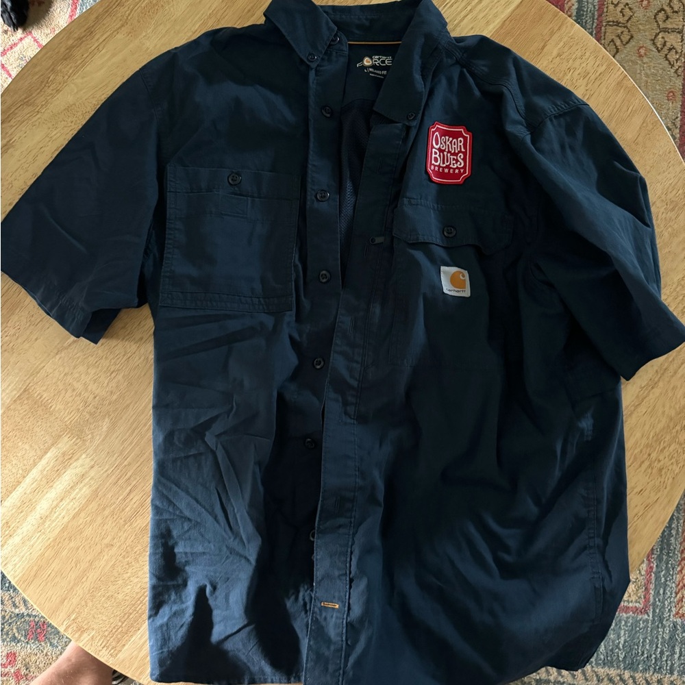 Oscar Blues X Carhart Force L men’s dri fit button up like new